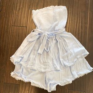 Tube Top Shorts Romper